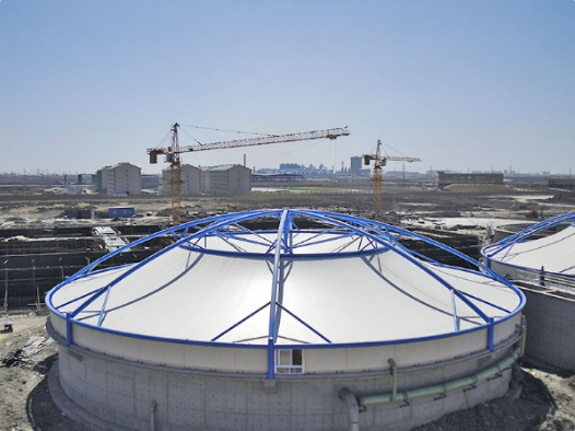 万宁市污水池加盖膜结构体育看台 - 方案